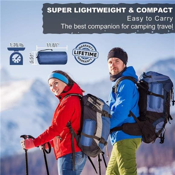 Camping Sleeping Pad,Extra Thickness 3.9Inch Inflatable Sleeping Mat with Pillow - Picture 6 of 7